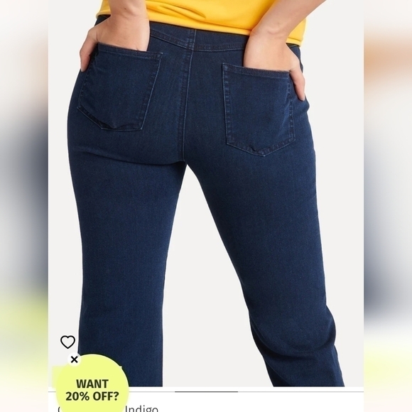 BETABRAND PULL ON Boot-Cut 4-Pocket Yoga Denim Pants, sz Large - Picture 7 of 16